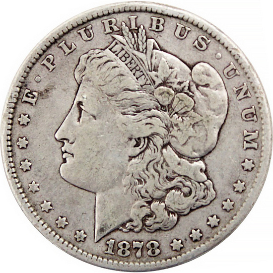 1878 8TF Morgan Silver Dollar VF/XF Condition