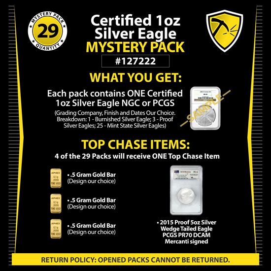 Certified Silver Eagle Mystery Pack #126194