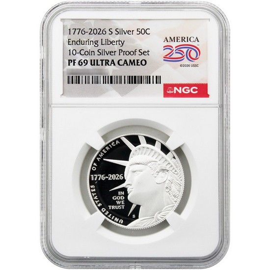 2026 S Silver Proof Semiquincentennial Half Dollar Enduring Liberty NGC PF69 UC