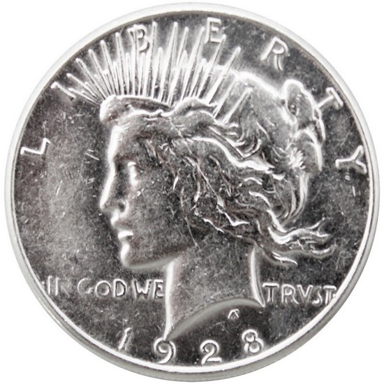 1928 S Peace Dollar VF/XF Condition