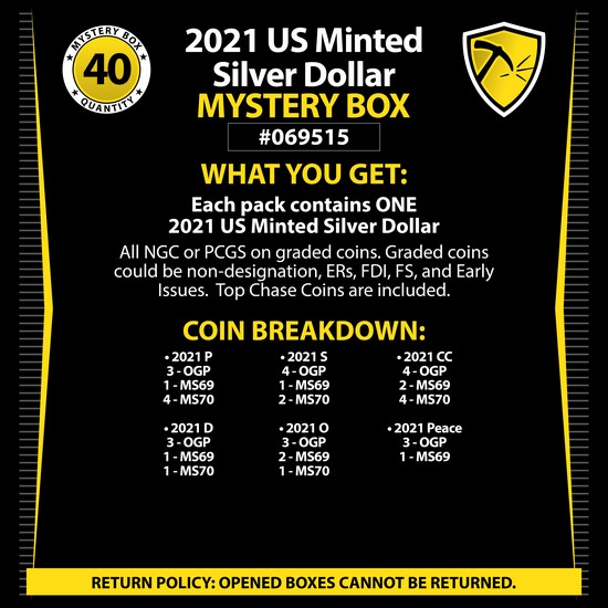 2021 US Minted Silver Dollar Mystery Pack #069515