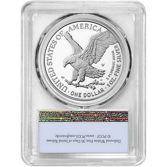 2025 W Silver American Eagle Coin PR69 DCAM FDI PCGS Flag Label 2025 W Silver American Eagle Coin PR69 DCAM FDI PCGS Flag Label