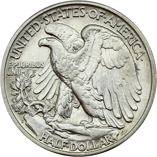 1942 D Silver Walking Liberty Half Dollar BU Condition 1942 D Silver Walking Liberty Half Dollar BU Condition