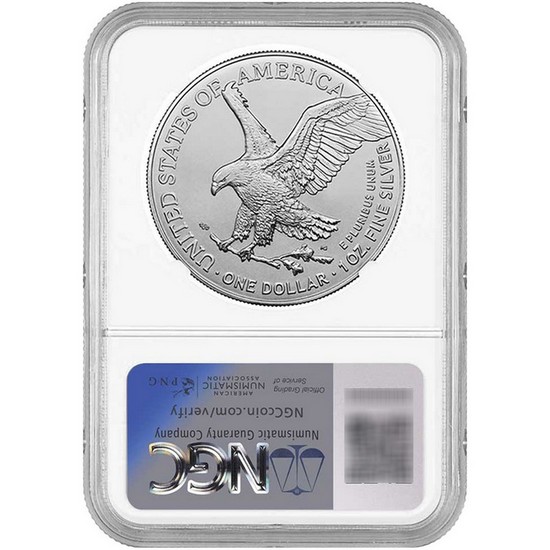 2026 Silver American Eagle Coin MS69 ER NGC Blue Label