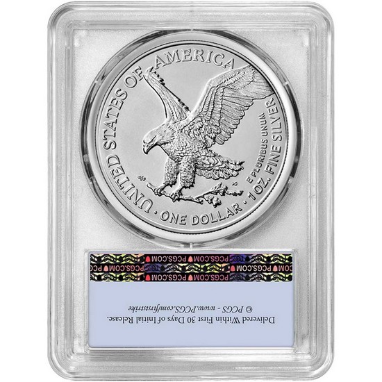 2026 Silver American Eagle Coin MS70 FDI PCGS Flag Label