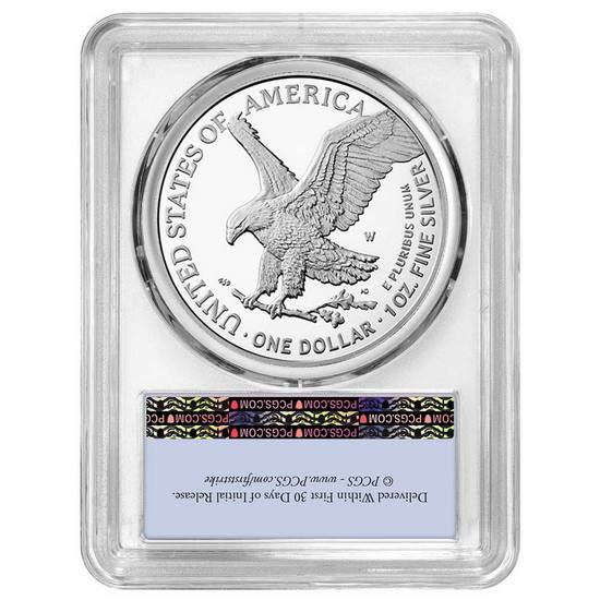 1776-2026 W Silver American Eagle Liberty Bell 250th Anniversary Privy Coin PR69 DCAM FS PCGS Flag Label