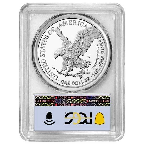 1776-2026 W Silver American Eagle Liberty Bell 250th Anniversary Privy Coin PR69 DCAM FDI PCGS Flag Label