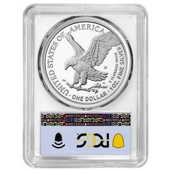 1776-2026 W Silver American Eagle Liberty Bell 250th Anniversary Privy Coin PR70 DCAM FDI PCGS Flag Label 1776-2026 W Silver American Eagle Liberty Bell 250th Anniversary Privy Coin PR70 DCAM FDI PCGS Flag Label