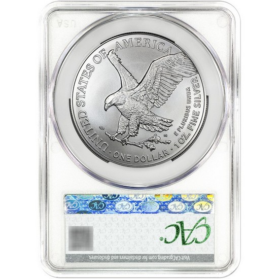 2026 Silver American Eagle Coin MS70 First Day of Delivery CAC Silver Label