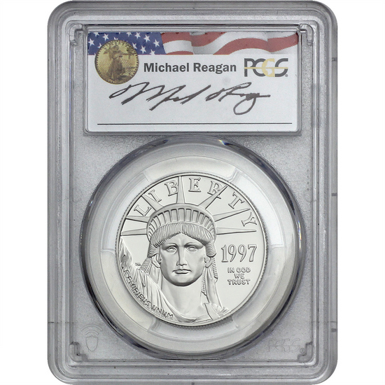 1998 W Platinum American Eagle PR69 DCAM PCGS Michael Reagan Signed 1998 W Platinum American Eagle PR69 DCAM PCGS Michael Reagan Signed