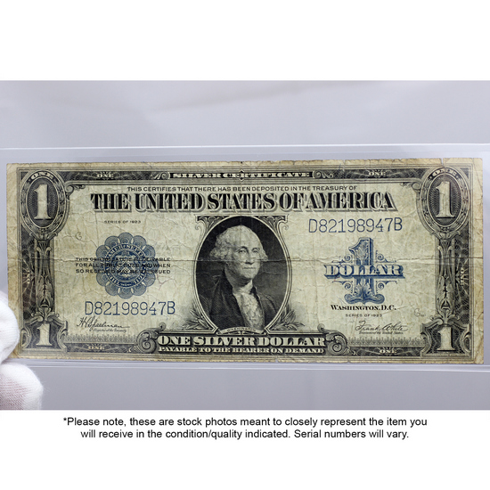 1923 $1 Silver Certificate VG/F Condition