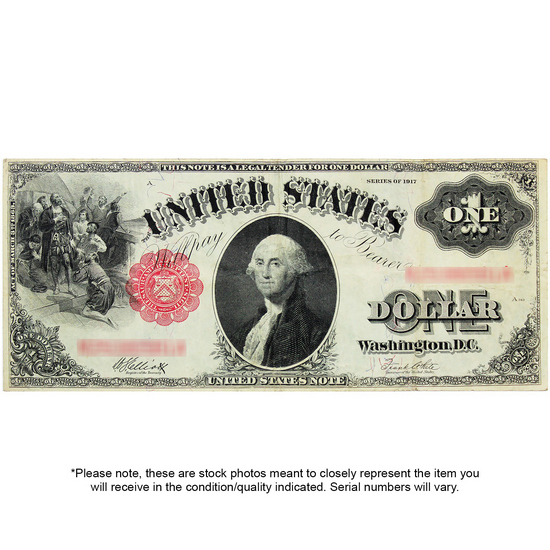 1917 $1 US Legal Tender Note VG/F Condition
