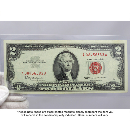 Series 1963 $2 Red Seal Legal Tender Note CU Condition