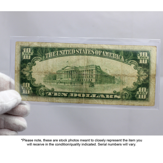 Series 1934A North African $10 Silver Certificate Note VG/VF Condition Series 1934A North African $10 Silver Certificate Note VG/VF Condition