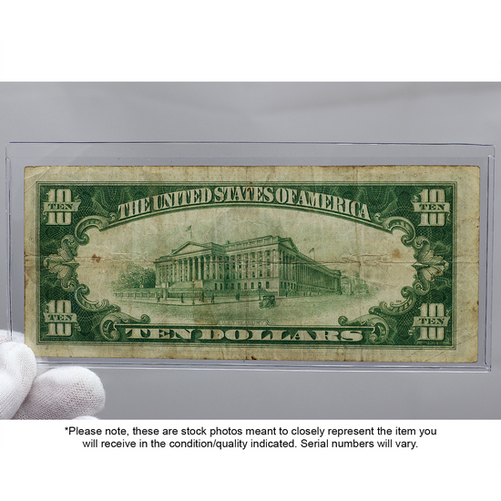 Series 1928 $10 Redeemable in Gold Federal Reserve Note VG/F Condition Series 1928 $10 Redeemable in Gold Federal Reserve Note VG/F Condition