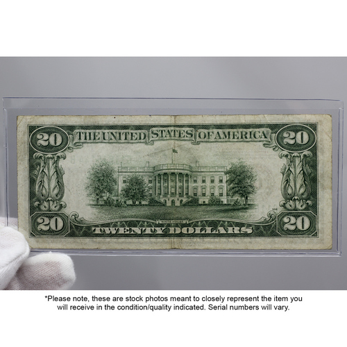 Series 1934A $20 Federal Reserve Note VG/F Condition Series 1934A $20 Federal Reserve Note VG/F Condition