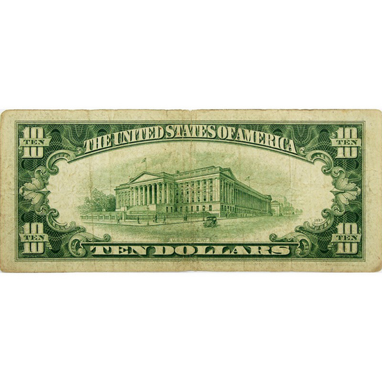 1953 $10 Silver Certificate Blue Seal Note VG/F Condition 1953 $10 Silver Certificate Blue Seal Note VG/F Condition