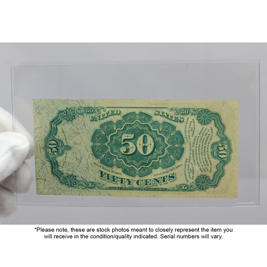 1875 Fifty Cent Fractional Currency Note EF/AU Condition