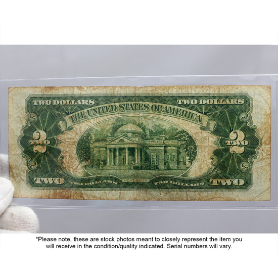 Series 1928 $2 Red Seal Legal Tender Note VG/VF Condition Series 1928 $2 Red Seal Legal Tender Note VG/VF Condition