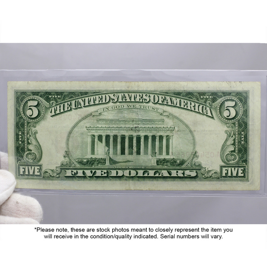 Series 1963 $5 Red Seal Legal Tender Note EF/AU Condition Series 1963 $5 Red Seal Legal Tender Note EF/AU Condition