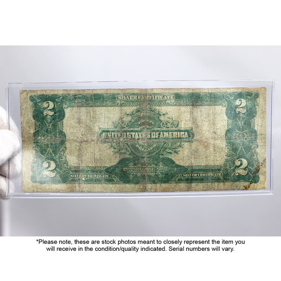 1899 $2 Silver Certificate G/VG Condition 1899 $2 Silver Certificate G/VG Condition