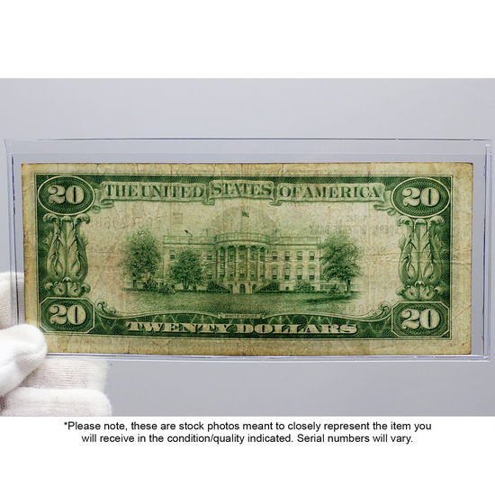 Series 1929 $20 Federal Reserve Bank of Richmond National Currency Note VG/F Condition