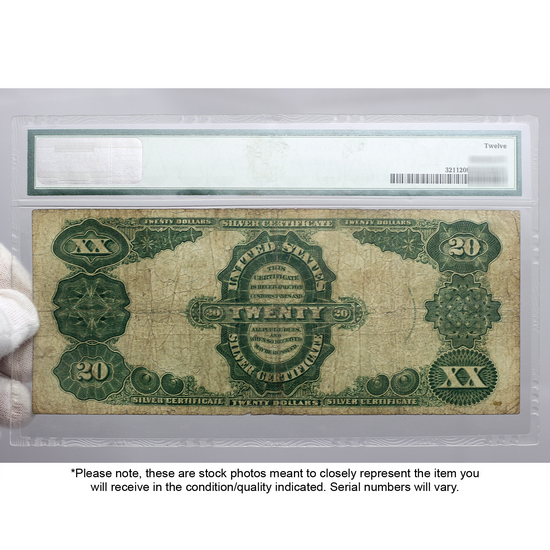 1891 $20 Silver Certificate Fine 12 PMG 1891 $20 Silver Certificate Fine 12 PMG