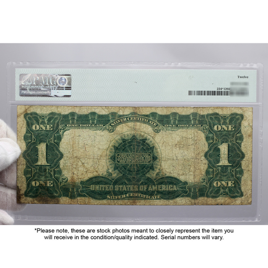 1899 $1 Silver Certificate Black Eagle Fine 12 PMG