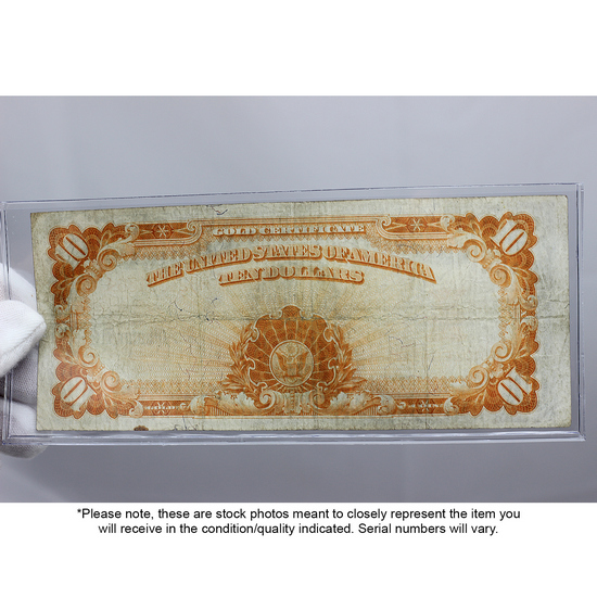 1922 $10 Gold Certificate G/VG Condition