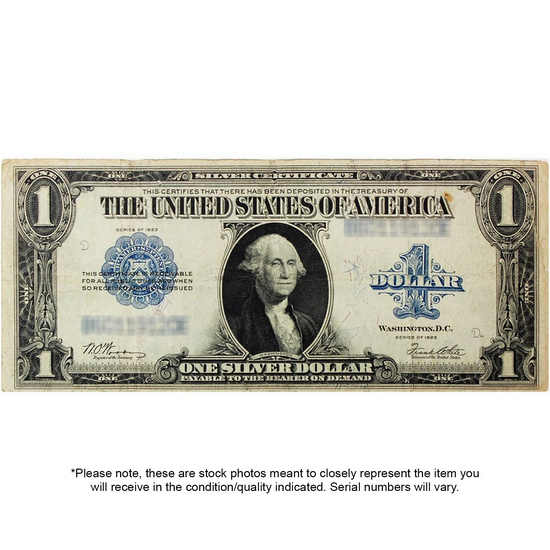 1923 $1 Large Size Silver Certificate in VF/EF Condition