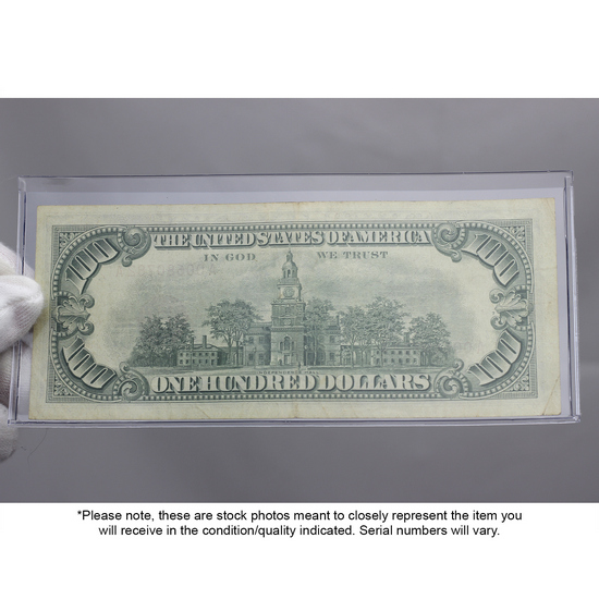 Series 1966 $100 Red Seal Legal Tender Note in VG/F Condition Series 1966 $100 Red Seal Legal Tender Note in VG/F Condition