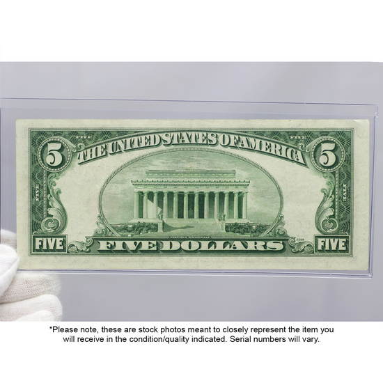 Series 1953 $5 Red Seal Legal Tender Note EF/AU Condition Series 1953 $5 Red Seal Legal Tender Note EF/AU Condition