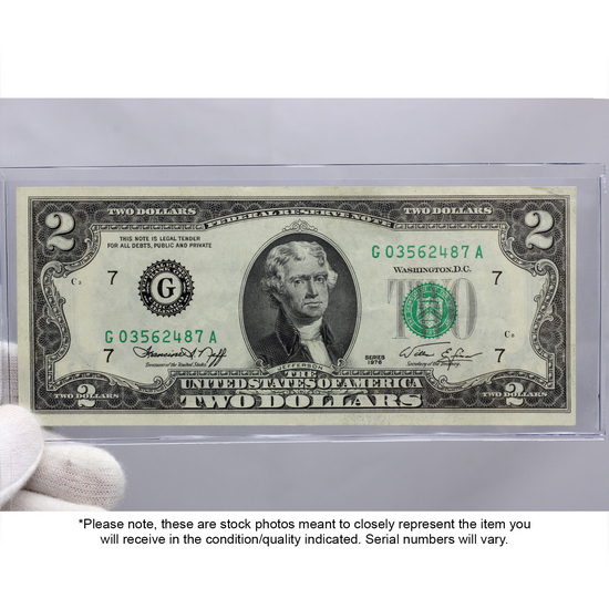 Series 1976 $2 Bicentennial Note CU Condition