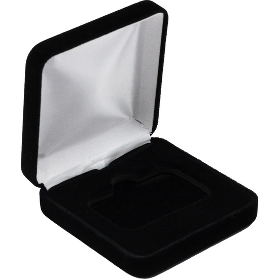 Black Velvet Hinged Gift Box for 1oz Horizontal Silver Bars (55.5mm x 35mm Capsule) Black Velvet Hinged Gift Box for 1oz Horizontal Silver Bars (55.5mm x 35mm Capsule)
