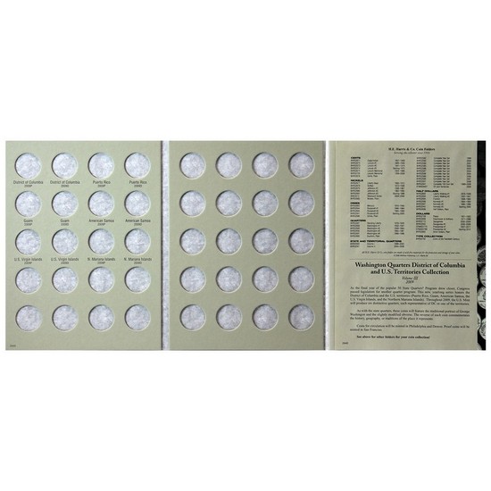 Harris Washington Quarters DC and US Territories State Collection 2009 Volume 3 Folder Harris Washington Quarters DC and US Territories State Collection 2009 Volume 3 Folder