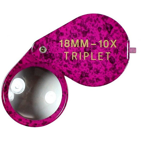 Pink Marble Diamond Loupe 18MM - 10X Lens