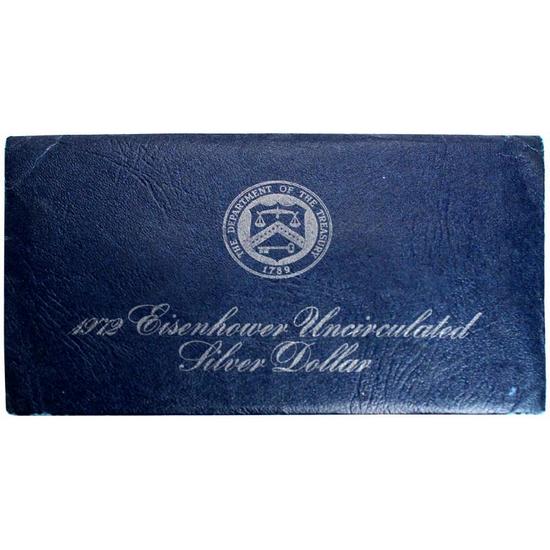 1972 OGP Envelope for United States Mint Eisenhower Uncirculated Silver Dollar