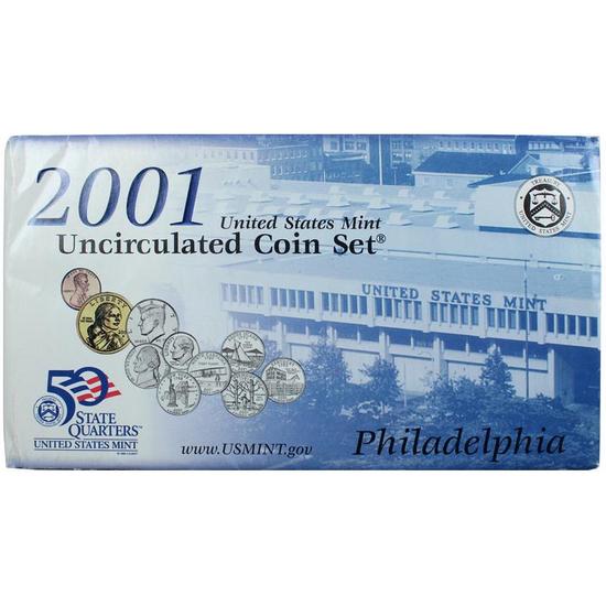 2001 OGP Envelope for United States Mint Uncirculated Coin Set Philadelphia