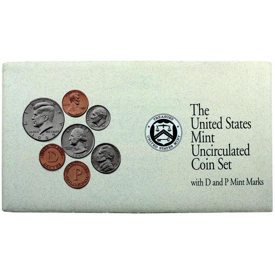 1992 OGP Envelope for United States Mint Uncirculated Coin Set