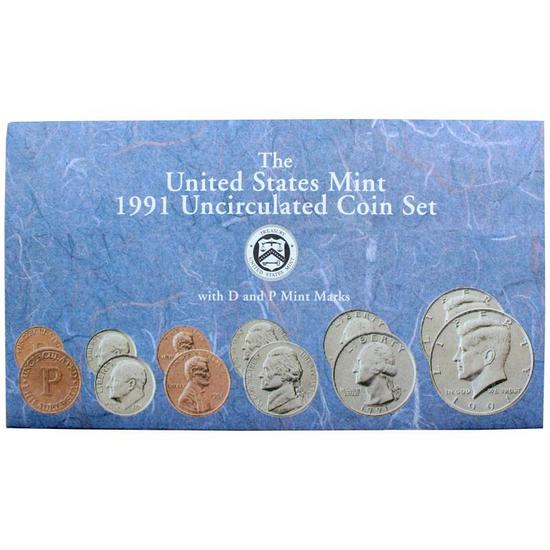 1991 OGP Envelope for United States Mint Uncirculated Coin Set