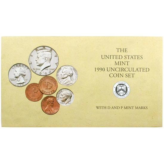 1990 OGP Envelope for United States Mint Uncirculated Coin Set