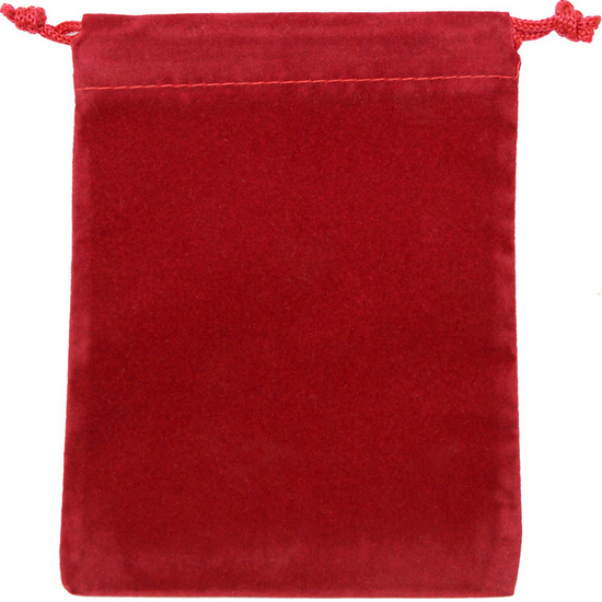 Large Red Velvet Pouch for 5oz Rounds or 10oz Bars