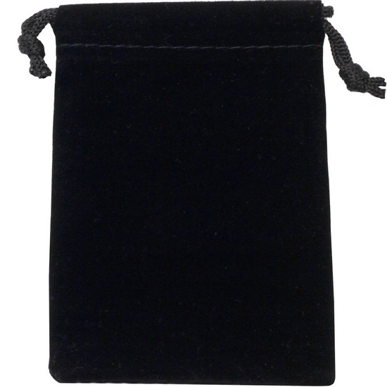 Medium Size Black Velvet Pouch for 5oz Bars or Certified Coins