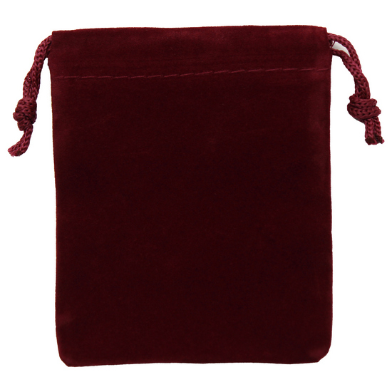 Medium Size Maroon Velvet Pouch for 5oz Bars or Certified Coins