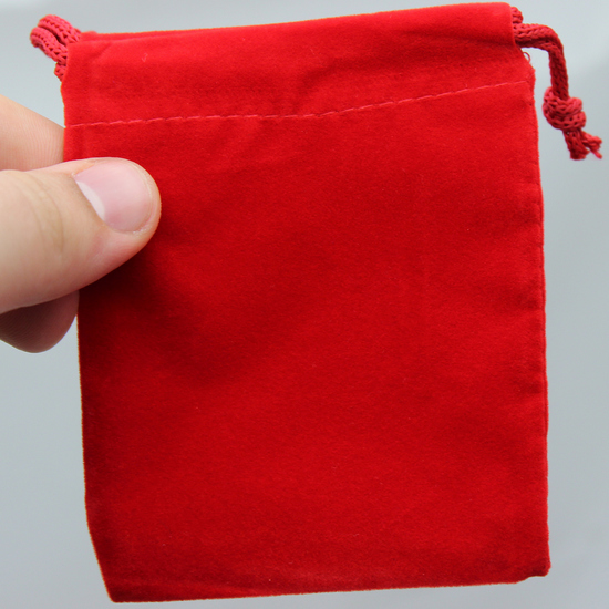 Medium Size Red Velvet Pouch for 5oz Bars or Certified Coins Medium Size Red Velvet Pouch for 5oz Bars or Certified Coins