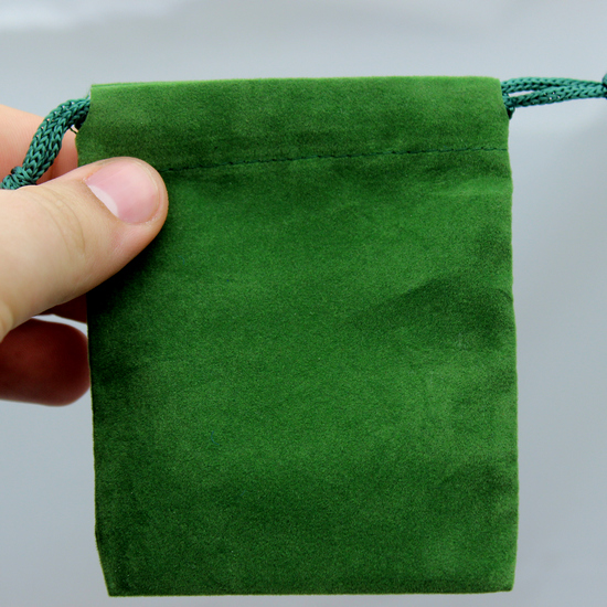 Medium Size Green Velvet Pouch for 5oz Bars or Certified Coins Medium Size Green Velvet Pouch for 5oz Bars or Certified Coins