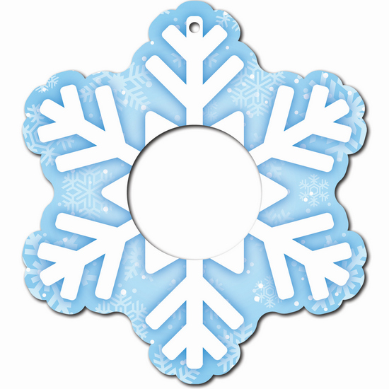 Christmas Snowflake Foam Core Ornament for 1 Ounce Medallion