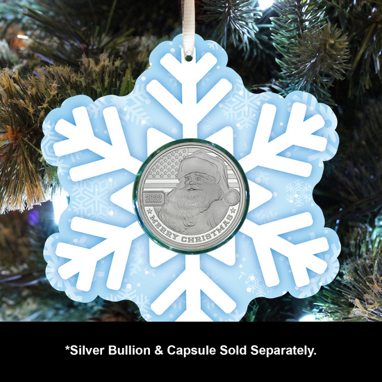 Christmas Snowflake Foam Core Ornament for 1 Ounce Medallion Christmas Snowflake Foam Core Ornament for 1 Ounce Medallion