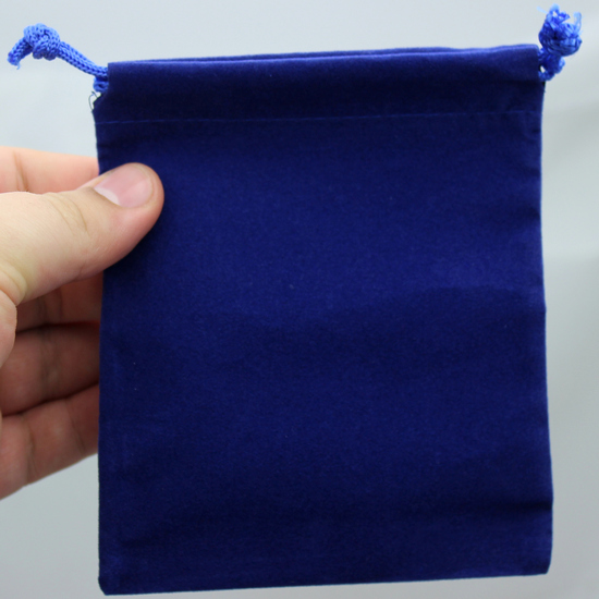 Large Blue Velvet Pouch for 5oz Rounds Large Blue Velvet Pouch for 5oz Rounds