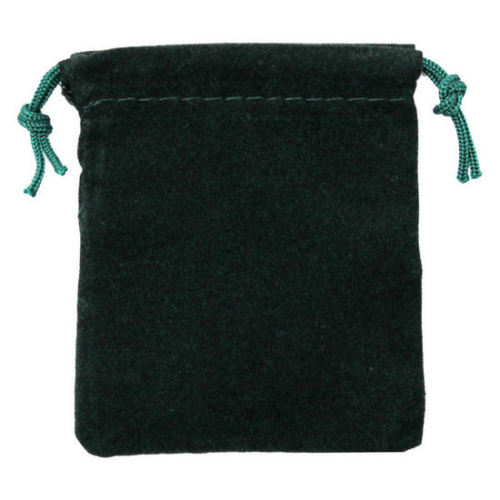 Small Green Velvet Pouch